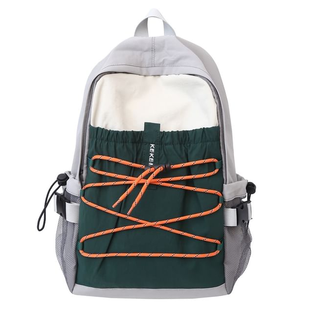 Bag Nylon Backpack Block / Color Set Charm