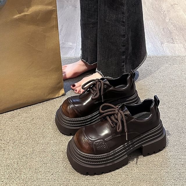 Up Lace Platform Shoes