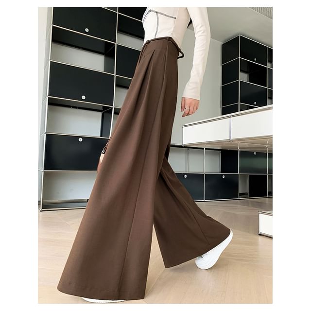 Wide Designs) Leg (Various Plain Rise High Pants