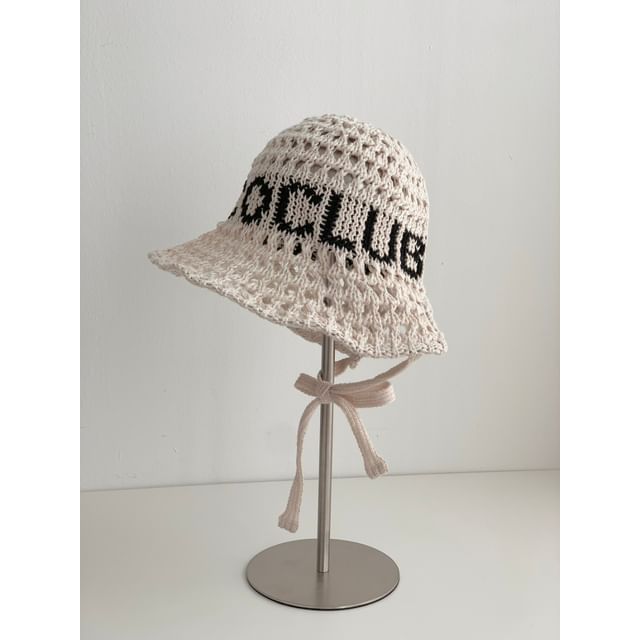 Hat Crochet Lettering Bucket