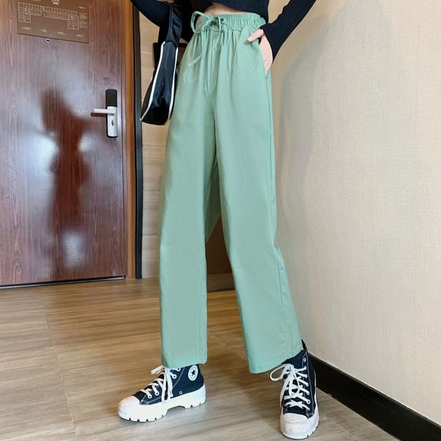 Wide Leg High Plain Pants Cargo Rise