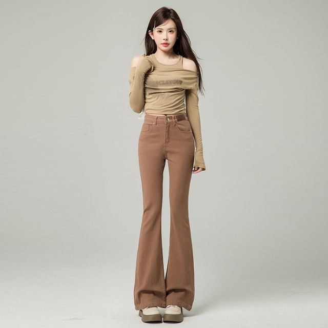 Jeans Designs) (Various High Waist Bootcut Washed