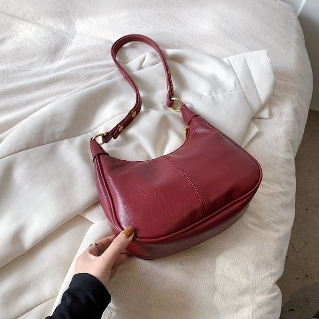 Leather Bag Crossbody Faux Plain