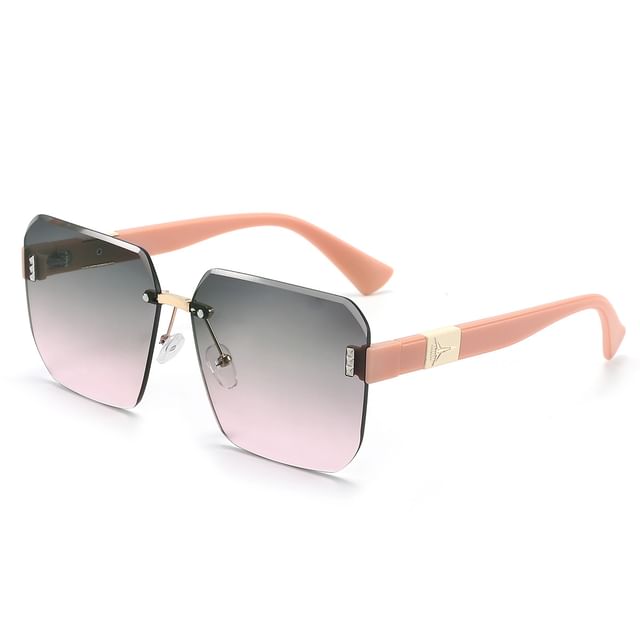Sunglasses Rimless Oversized Geometric
