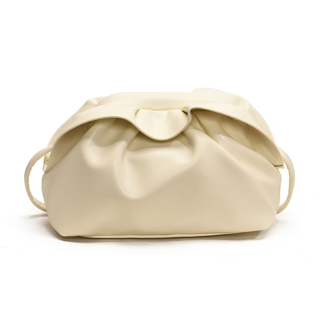 Leather Bag Faux Ruched Crossbody