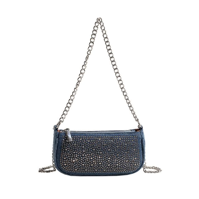 Clutch Evening Rhinestone Denim