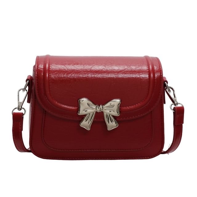 Crossbody Bag Bow Accent Flap