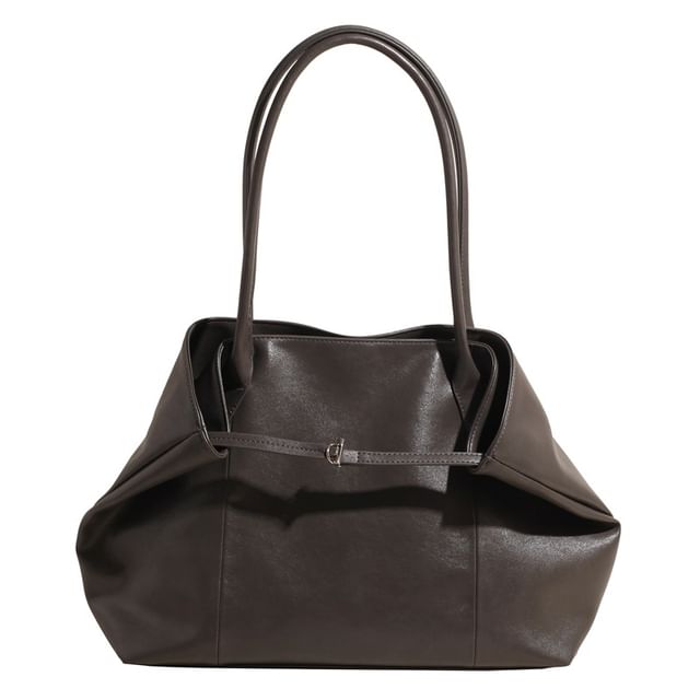 Leather Tote Faux Bag Plain
