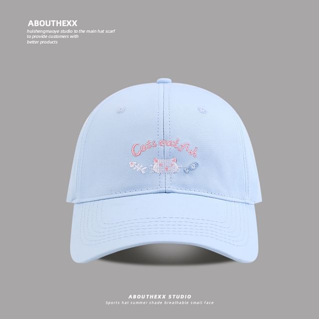 Cartoon Embroidered Baseball Lettering Cap