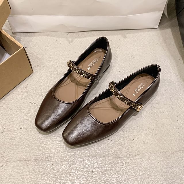Jane Toe Flats Square Mary