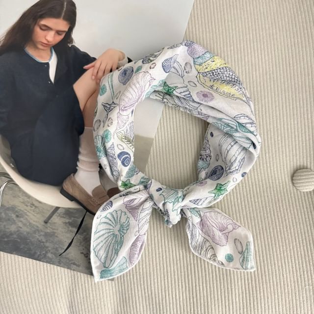 Floral Scarf Square Print