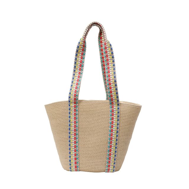 Woven Pattern Tote Strap Bag