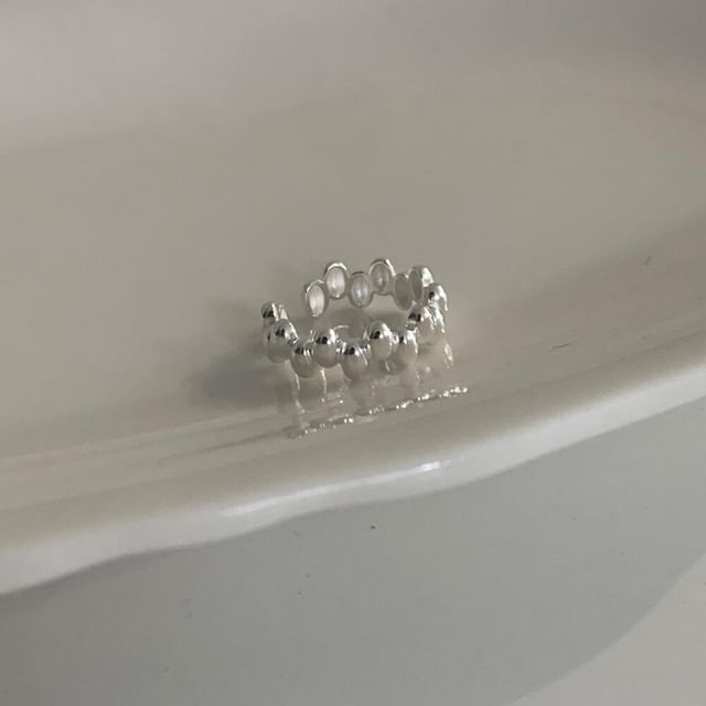 Glossy Ring Open 925 Silver Sterling