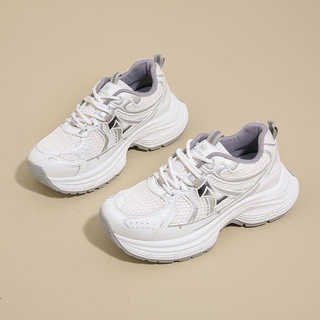 Mesh Sneakers Platform Panel