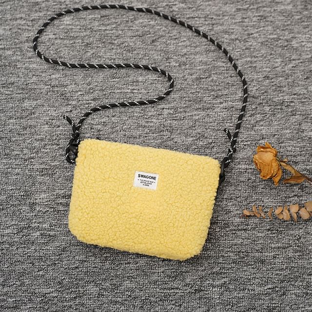 Applique Crossbody Bag Fleece