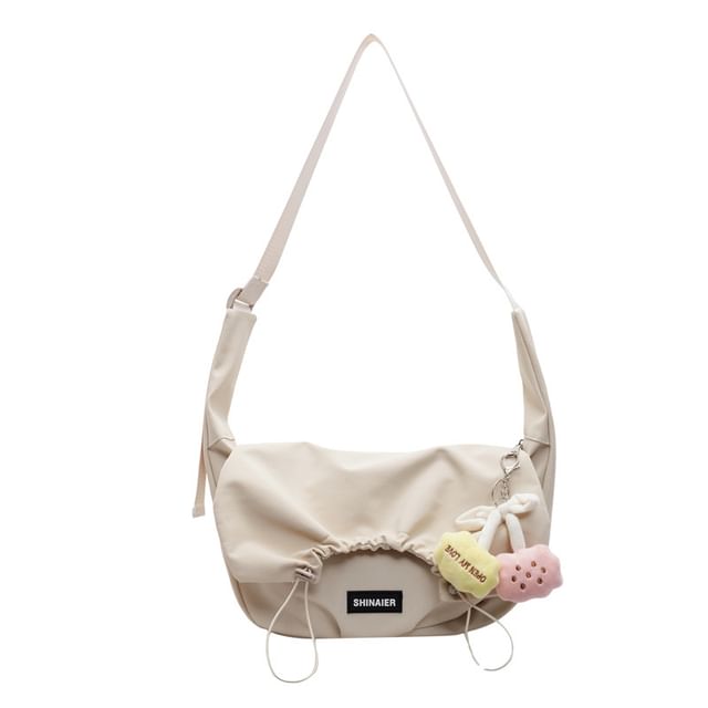 Crossbody Plain Flap Bag Drawstring