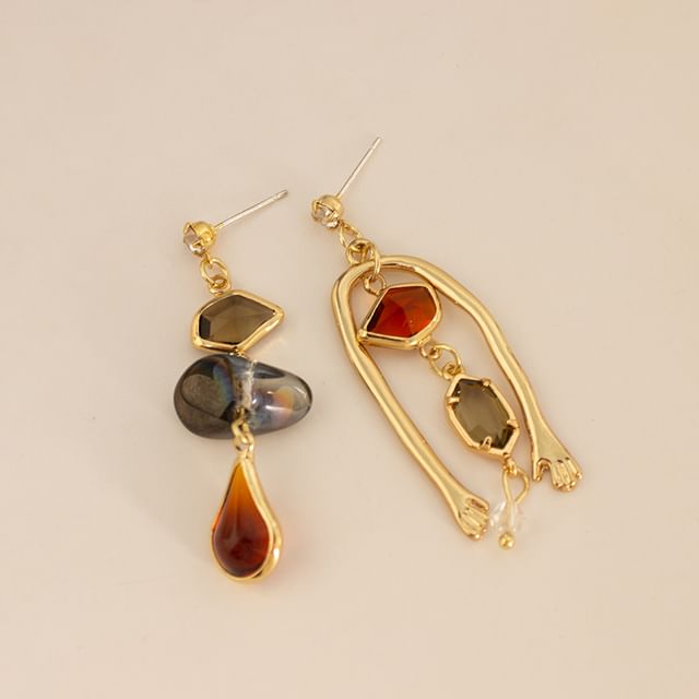 Earring / Geometry Drop Clip-On