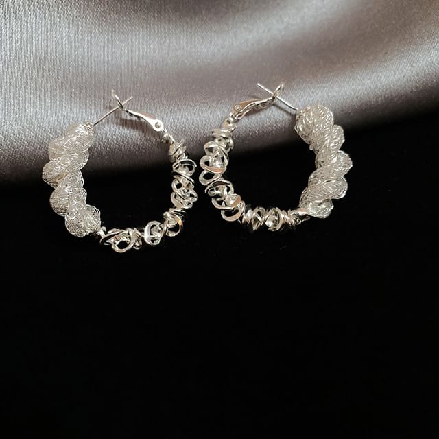 Earring Hoop (Various Designs) Twisted Alloy