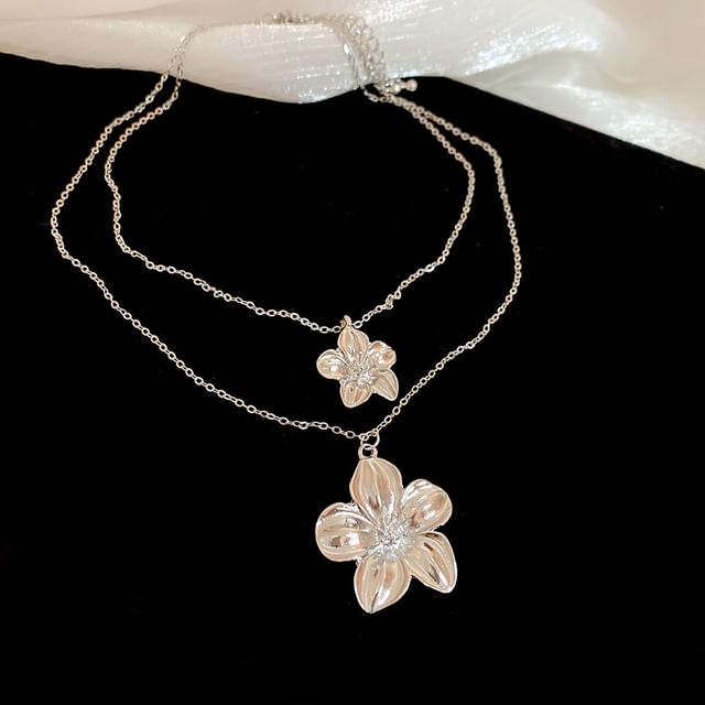Floral Earring Drop Pendant / Necklace Alloy