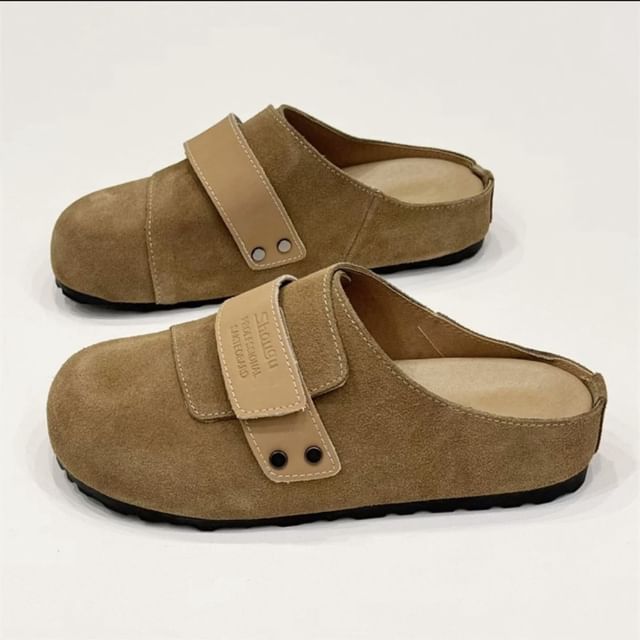 Genuine Platform Leather Mules