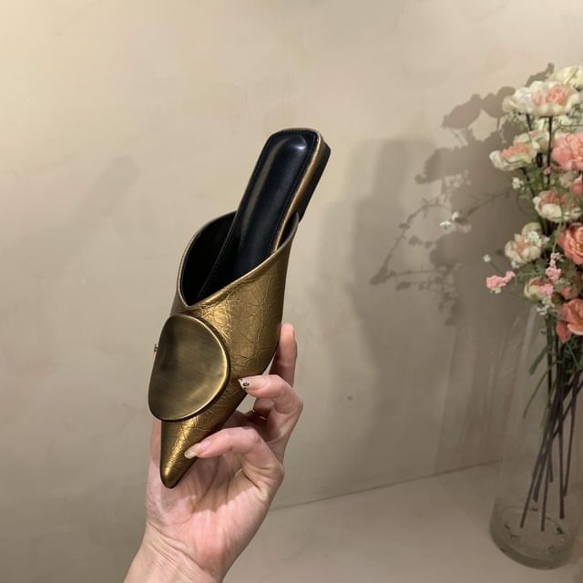 Disc Mules Pointed Toe