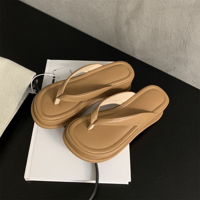 Slide Sandals Thong Platform