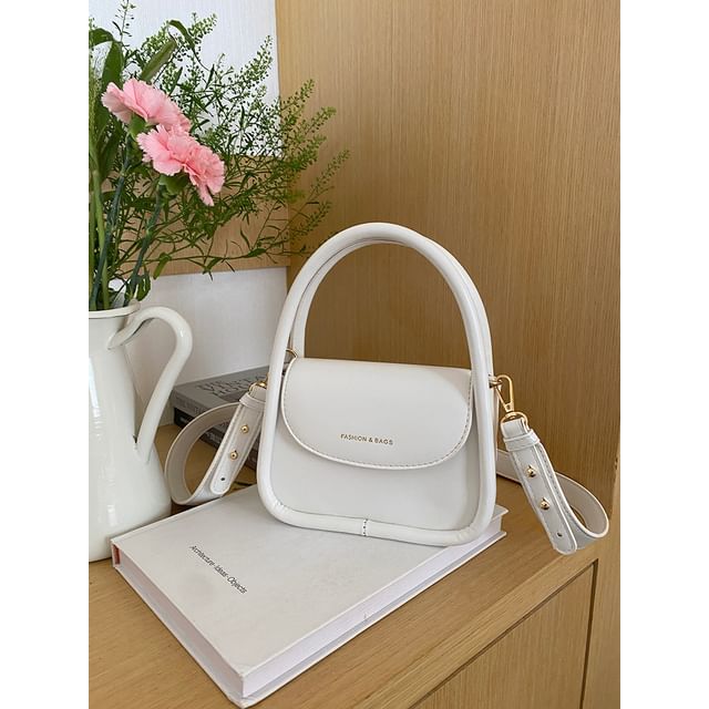 Handle Bag Leather Crossbody Flap Faux Top