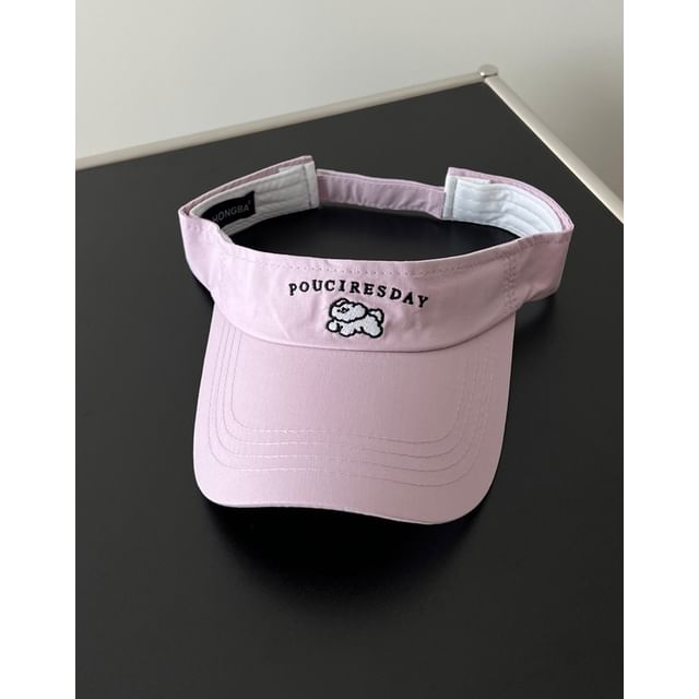 Embroidered Dog Visor Sun