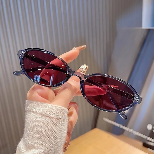 Cleaning Set Frame Oval Cloth Plastic Case Sunglasses Pouch /