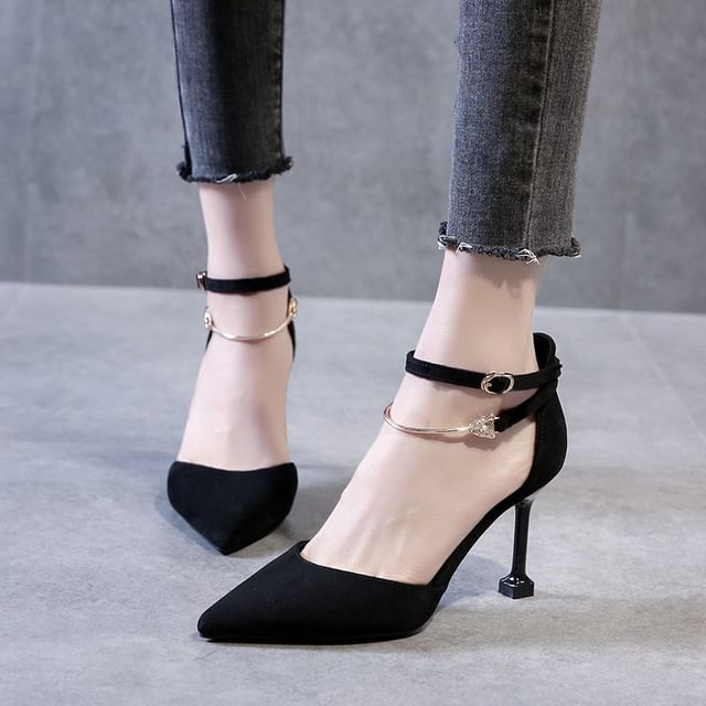 Pointed Ankle (Various Designs) Heel Sandals High Strap