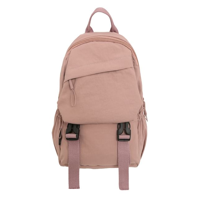 Plain Zip Backpack