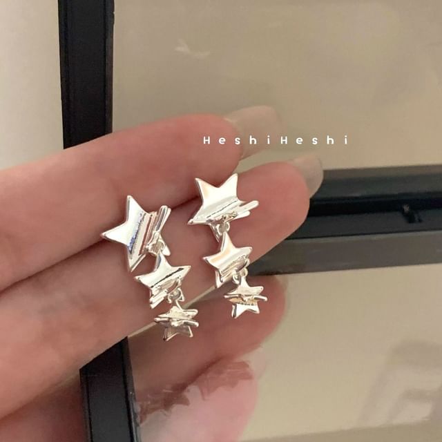 Ear Alloy Star Dangle / Cuff Earring