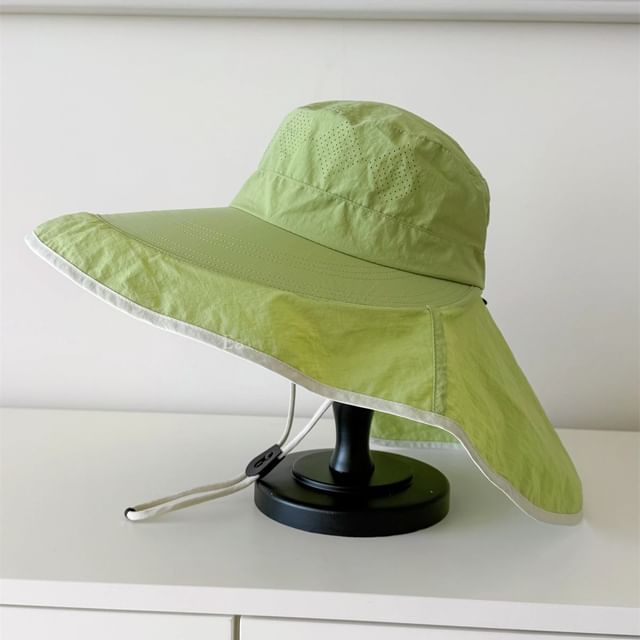 Bucket Plain Hiking Hat Contrast Trim