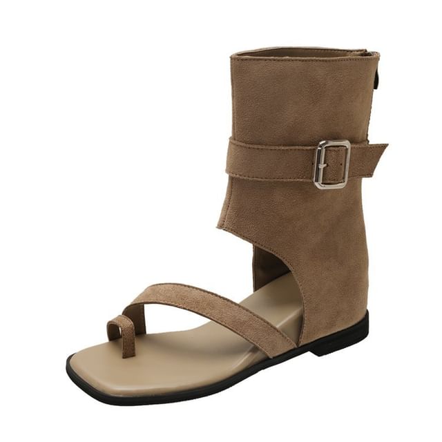 Loop Toe Wedge Hidden Short Boots