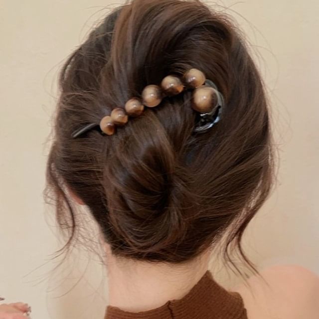 Acrylic Bead Hair Clip