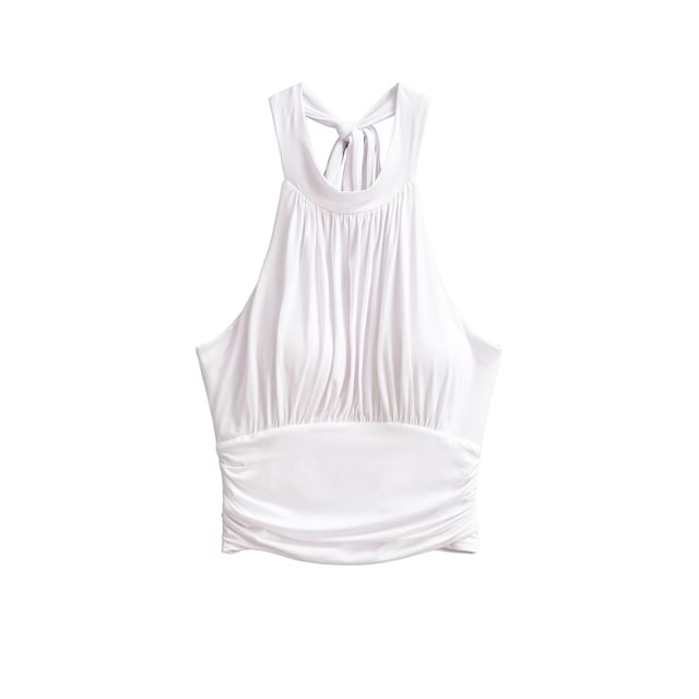 Padded Halter Slim-Fit Crop Top