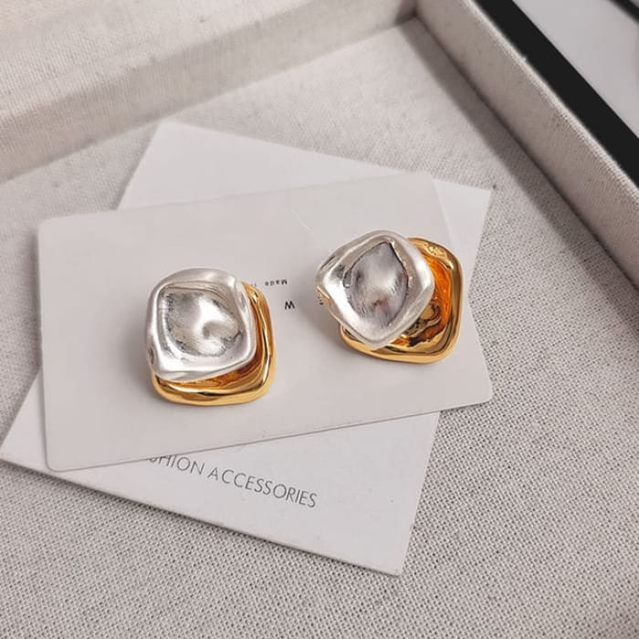 Alloy Ear Stud - 1 Pair - Earring - S925 Silver Needle
