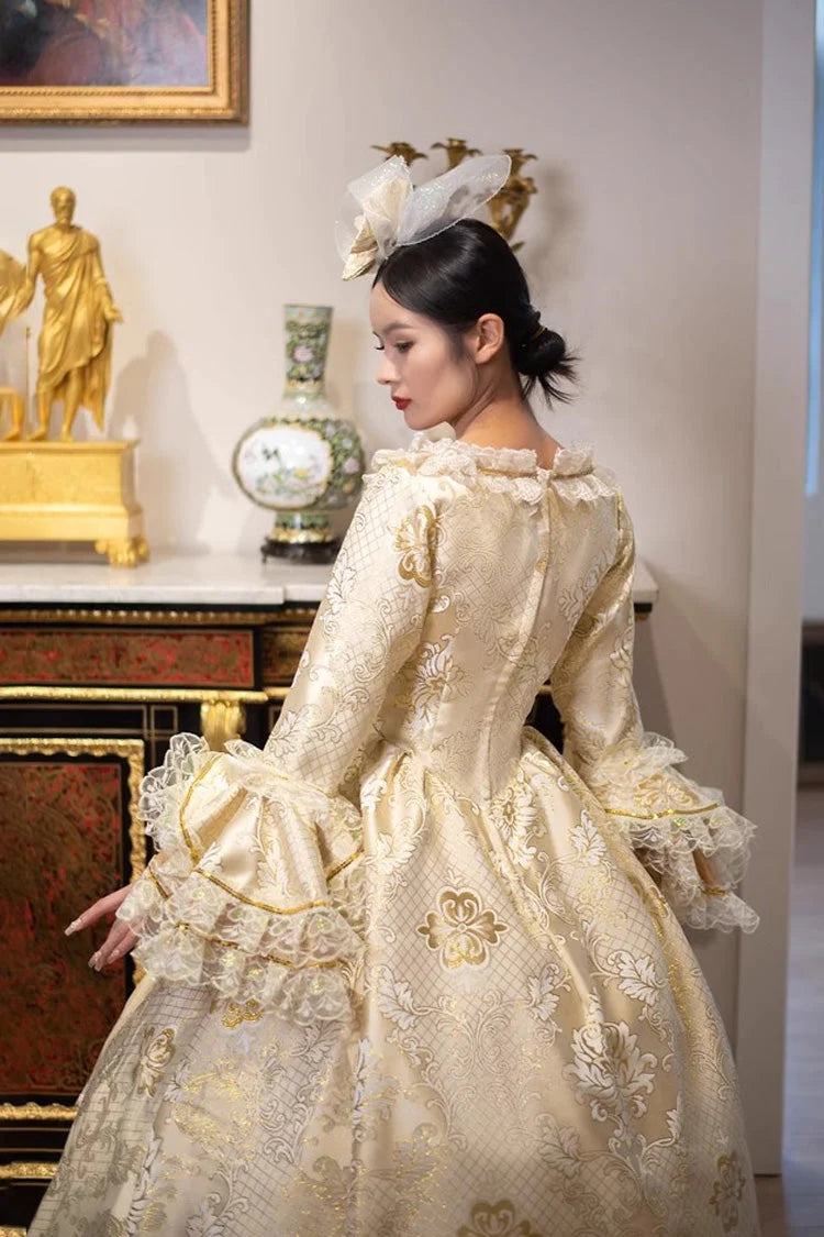 Golden Embroidered Victorian Cardigan - Medieval Princess