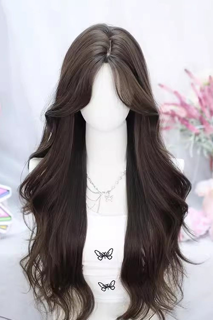 Middle-Parted Curly Wig - Long Lolita Hair