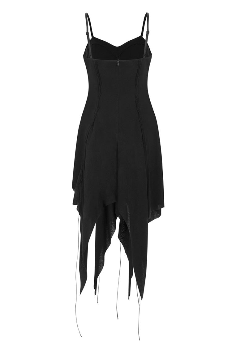 Nocturne Sling Dress with Asymmetric Hem and Shoulder Strap