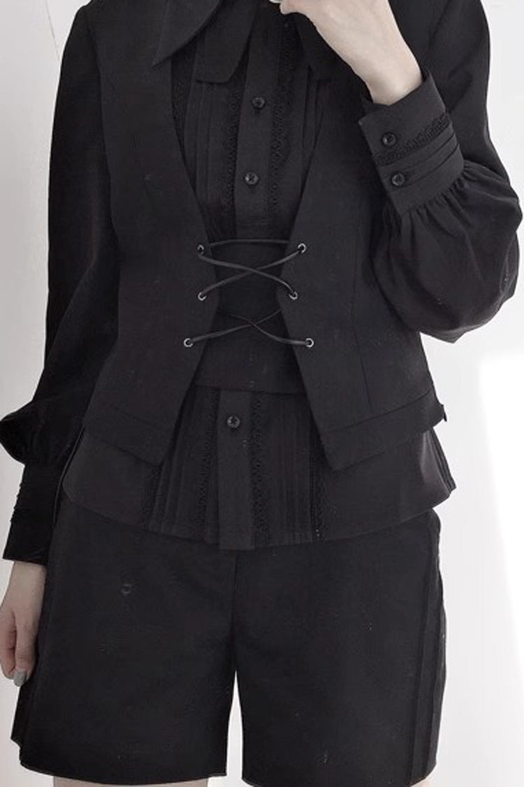 Vintage Ouji Lolita Shorts with Elegant Gothic Detailing