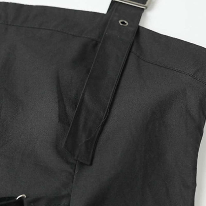 Cross Short Sport Hoodie Irregular Slip Dress Set