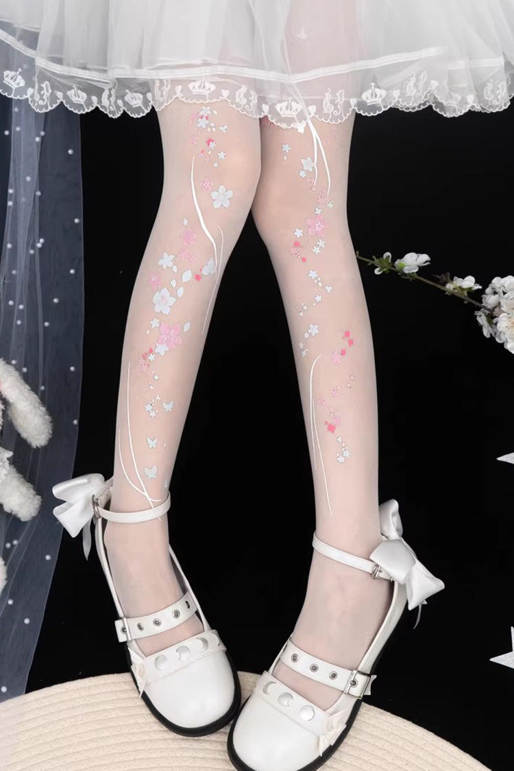 Peach Blossom Fragrance Gorgeous Chinese Style Lolita Tights