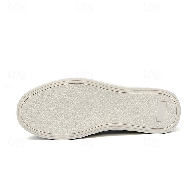 Black Detailing - Shoes Elegant with Pearl Men's Slip-On