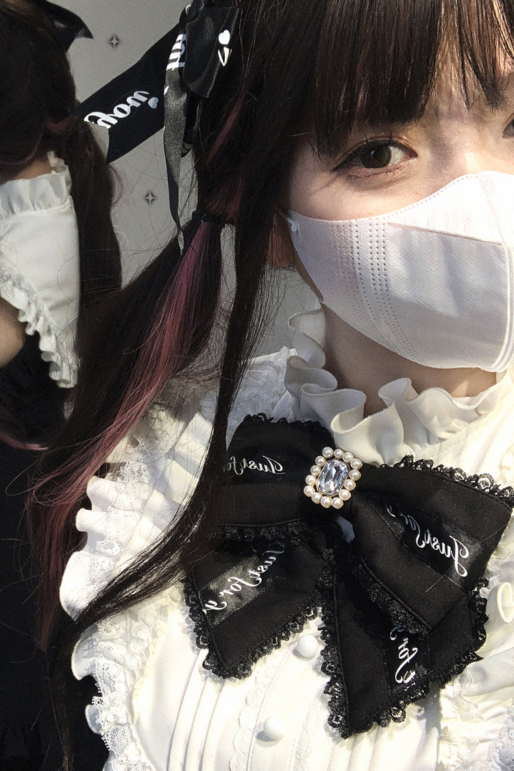 Rose Princess Off-Shoulder Gothic Jirai Kei Dress with Ruffle Bow