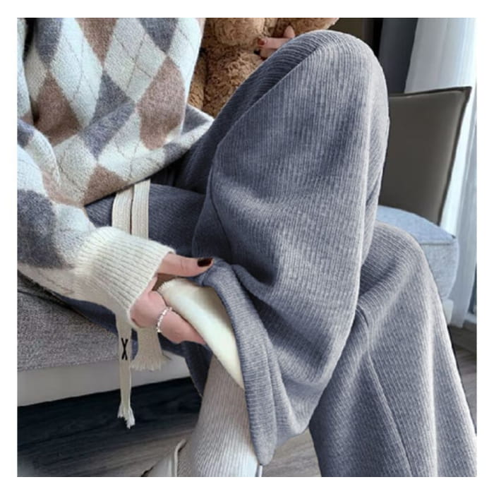 Elastic Waist Plain Fleece