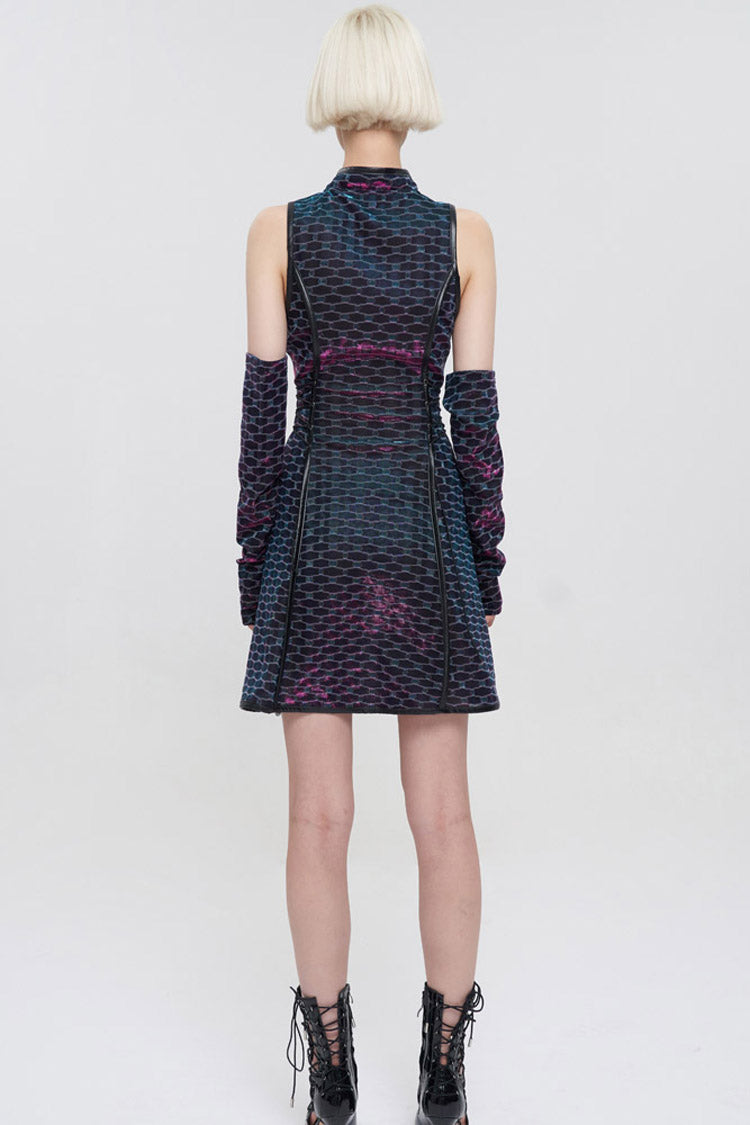 Chinese Style Cheongsam Collar Sleeveless Short Dress