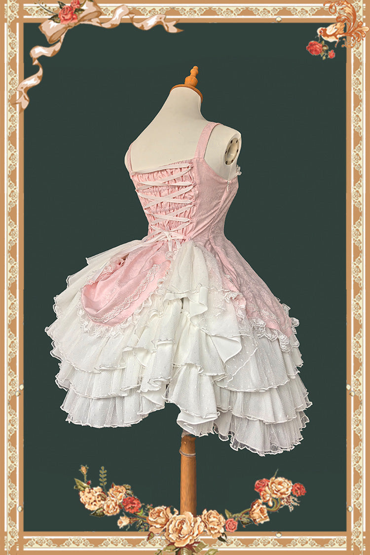 Pearl Box Slim Sweet Elegant Lolita JSK with Triple-Layered Bowknot