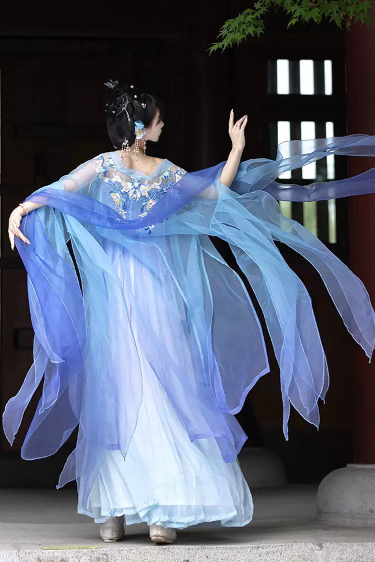 Violet Embroidered Lace Classic Hanfu Full Outfit