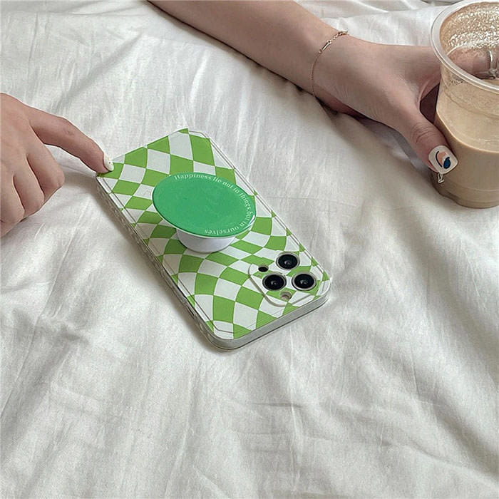 Green Checker iPhone Case - IPhone